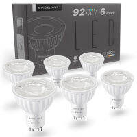 แพ็ค612 Gu10หลอดไฟดาวน์ไลท์ Led,6W,2700-6000K (ไม่หรี่แสงได้38 °60 °100 ° มุมลำแสง Ra≈ 92สองเขี้ยวจุดไฟหลอดไฟ)