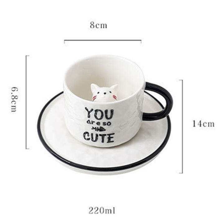 creative-ceramics-mug-with-spoon-tray-cute-cat-relief-coffee-milk-tea-handle-porcelain-cup-couple-water-cup-novelty-gifts