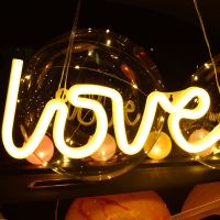 ✚▽◐ LOVE LED Lights Neon Light Sign Bedroom Decor Neon Sign Night Lamp for Rooms Wall Art Bar Wedding Party Decoration Nightlight