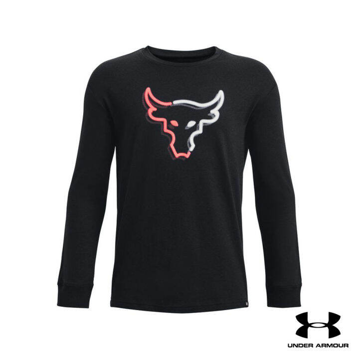 under-armour-ua-boys-project-rock-ipbc-long-sleeve-อันเดอร์-อาร์เมอร์-เสื้อออกกำลังกาย-สำหรับเด็กผู้ชาย