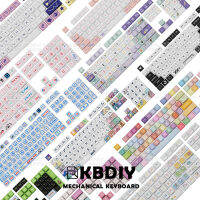 KBDiy XDA รายละเอียด PBT ข้อความเหมือนกับน่ารักอะนิเมะการ์ตูน PrintStream G Ummy หมีกราฟฟิตีสีชมพูแมว MX ที่กำหนดเองวิศวกรรมแป้นพิมพ์ปุ่มกด