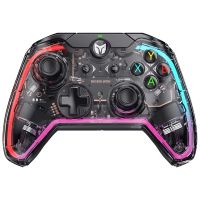 ตัวควบคุมเกม Gamepad Somatosensory แบบมีสาย C1พร้อมเอฟเฟกต์แสง RGB 6แกนหมุนเครื่องไจโรสโคป/อะแดปเตอร์ R90สำหรับสวิตช์