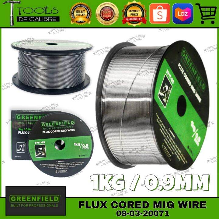 GREENFIELD 1KG/0.9mm Metal GASLESS Flux Cored Mig Wire Mig Weld Welding ...