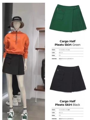 ♦ Golf sport high waist skirt work dress women 39;s casual pocket versatile pleated skirt