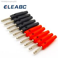 ✒▽ 5Pair/10Pcs Red and Black 4mm Solderless Side Stackable Banana Plug Connector Copper