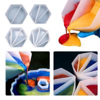 Pour Split Cup Silicone Epoxy Mix For Paint Pouring Cups DIY Acrylic Paint Resin Mold Fluid Art Split Cups Jewelry Making Tools Cups  Mugs Saucers