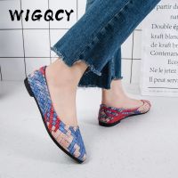 Gingham Shallow Flat Shoes Women New Spring Autumn Shoes England Lazy A Pedal Rubber Sole Students Fashion Casual Ladies Shoes