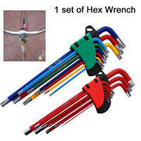 9 ชิ้น/เซ็ตเมตริก Double End Combination Hexagon Ball Head Key Hand เครื่องมือ ยาว British Hex Wrench