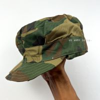 หมวกผู้ชาย หมวกแก็ป Vintage Woodland  Military Cap หมวกลายพราง ขนาด 60cm. หมวกวินเทจ หมวกทหาร