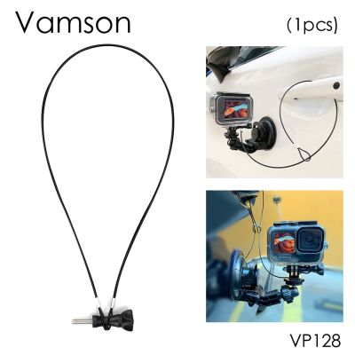 Vamson สายคล้องสแตนเลสสำหรับ Gopro Hero 10,อุปกรณ์เสริม60ซม. สำหรับ Gopro 10 9 8 7 6 5 4 Insta360สำหรับกล้องแอคชั่นแคมเมรา Dji