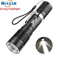 ZK20 Super bright led Scuba Diving Flashlight Diver Light Waterproof Professional Powerful LED Underwater Torch Lamp Lanterna Diving Flashlights