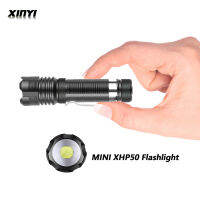 MINI Portable XHP50 LED Flashlight Zoomable 5 Lighting Modes Waterproof Torch Suitable for adventure camping for 14500 Battery