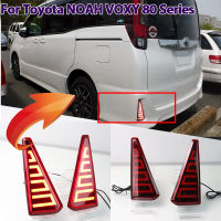 2PCS Car flashing LED Reflector Lamp Rear Fog Lamp Bumper Light ke Warning Light For Toyota NOAH VOXY 80 Series