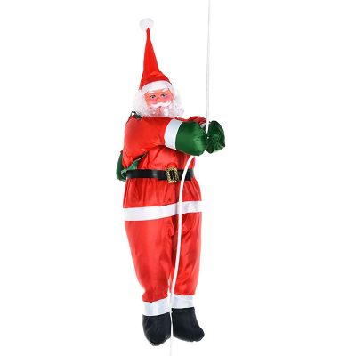 Christmas Decorations Climbing Rope Ladder Santa Claus Christmas Pendant Hanging Doll Tree Ornament Home Decor Cloth A