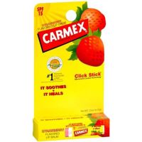 ? Carmex Lip Balm Click Stick SPF 15 4.25 g. #Strawberry ลิปปาล์มบำรุงปากกลิ่นสตอเบอรี่ ไม่มีสี