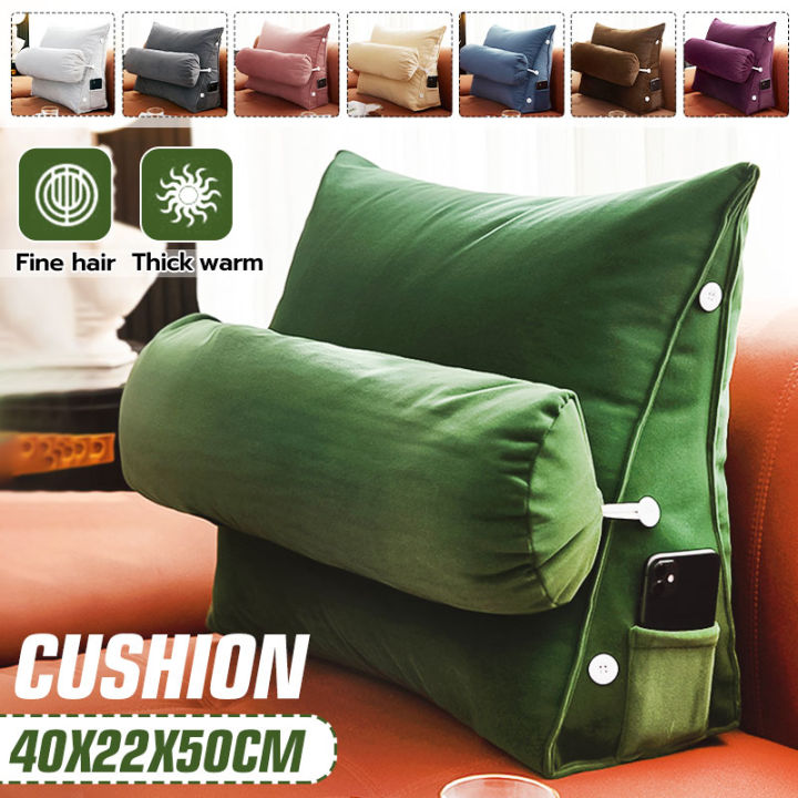 40x22x50cm Soft Triangle Large Backrest Sofa Bedside Back Cushion ...