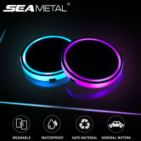 Car Water Coaster Atmosphere Light LED Luminous Creative Universal Auto Water Cup Pads Storage Slot Mat Car Gadget Accessories