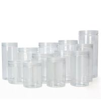 20Pcs Empty Clear Plastic Clear Cosmetic Jars  Makeup Container Jar 30/50/60/80/100/120/150Ml Food Grade Sample Pot Container