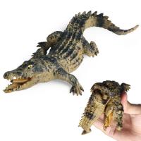 Alligator Toy Animal Figures Soft Animal Figurines Figures Sculptures Statues Washable Vivid Reptile Toy Crocodile Toy Animal Figurines Toy Figures for Home Decor approving