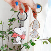 5ชิ้น Snoopy พรโลหะพวงกุญแจฮาร์ดแวร์พวงกุญแจจี้น่ารักสร้างสรรค์รถพวงกุญแจ0000