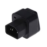 IEC 320 C14 To Universal Female Power Adapter AC Power Plug Connector Black  Wires Leads Adapters