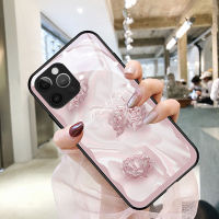 Moire เคสสำหรับ Apple iPhone โทรศัพท์แก้วกุหลาบ15 14 13 12 11 X XR XS Pro Max Plus เคสฝาหลังทันสมัยมีสไตล์จาก GGQcase