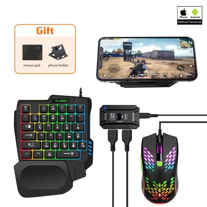 5 In 1 Gamepad Keyboard For Mobile Game Mouse And Keyboard Set Kit M1 Bluetooth Controller For