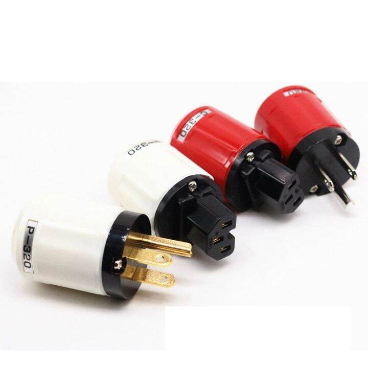 HiEnd Pair Gold plated US/EU power Cords Plug IEC Connector Hifi Audio
