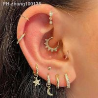 【DT】hot！ Daith Helix Piercing Earring Star Drop Cartilage Ear Lobe Hoop