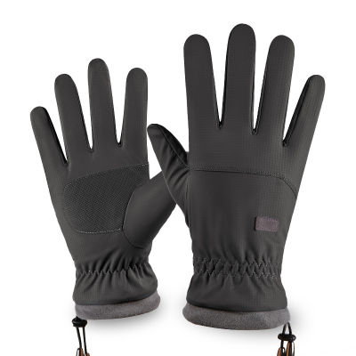 ฤดูหนาว-20องศาเย็นหลักฐานถุงมือสกีผู้ชาย Windproof กันน้ำให้ถุงมืออบอุ่นหน้าจอสัมผัสลื่นนุ่มปุยถุงมือ