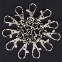 ✳✒♕ 10pcs ClassicMetal Swivel Trigger Lobster Clasps Clip Snap Hook Key Chain Ring Outdoor Lanyard Craft Bag Parts Pick