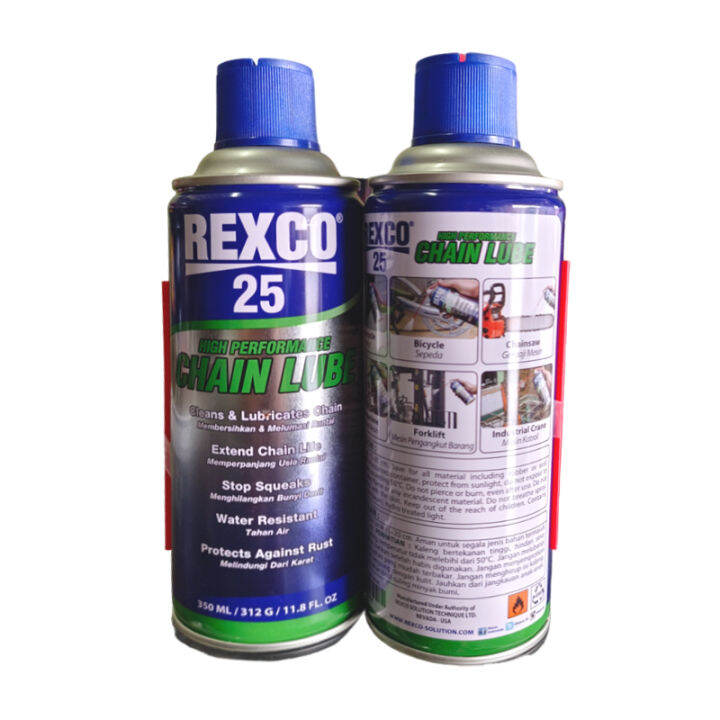 REXCO 25.CHAIN LUBE High Performance 350ml.Praktis Melumasi Rantai ...