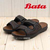 Bata รองเท้าแตะผู้ชายบาจา แบบสวมสองสาย สีน้ำตาล 8614243