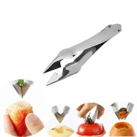 Strawberry Huller Fruit Peeler Pineapple Corer Slicer Cutter Easy Stainless Steel Kitchen Knife Gadgets Pineapple Slicer Clips Graters  Peelers Slicer