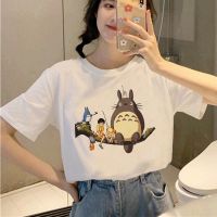 {Match maker}}เพื่อนบ้าน Totoro วิญญาณใบเสื้อยืดสตูดิโอ Ghibli Viper การ์ตูนญี่ปุ่นอะนิเมะผู้หญิงเสื้อยืดแขนสั้นเสื้อผ้ามิยาซากิ