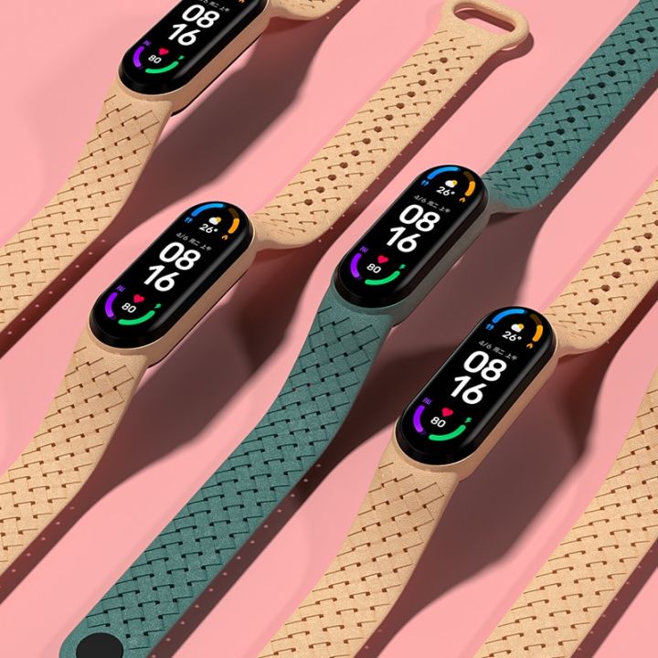 Silicone Braided Solo loop Bracelet For Xiaomi Mi strap 7 Wristband Sport  smartwatch Correa NFC band6 band7 Miband 6 5 4 3 strap