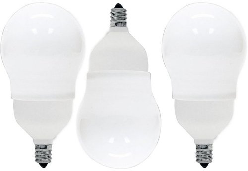 3-Pack 505-Lumen A17 Light Bulb with Candelabra Base GE Lighting 78938 Energy Smart CFL 11-Watt 40-watt replacement 