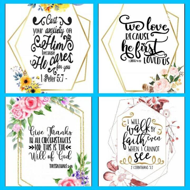 【COD】 Bible verse A4 Size Laminated Wall Decor Batch 2 | Lazada PH