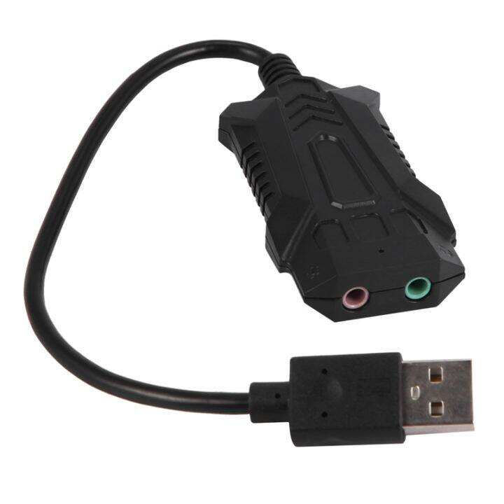 Portable USB Sound Card External USB to Earphone Microphone Interface