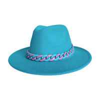 ผู้ชายที่เรียบง่ายผู้หญิงทะเลสาบสีฟ้า Fedora แจ๊สหมวกสไตล์อังกฤษ T rilby พรรคอย่างเป็นทางการปานามาหมวกชุดหมวกคาวบอย