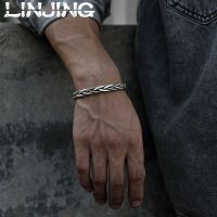 925 Sterling Silver Twisted Woven Bracelet man women Neutral Retro Thai Original Handmade Exquisite Unique Opening bangle Gift