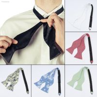 ▧ Adjustable Bowties Self Bow Tie Handmade Solid Color Floral Cotton Bowtie Men Classic Business Wedding Party Ties Bowknot Gift