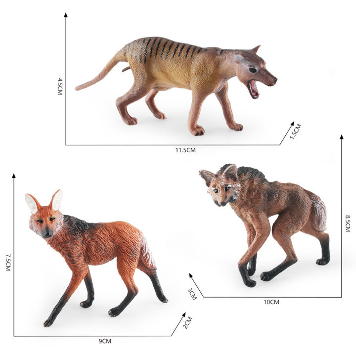 microgood-โมเดลรูปปั้นหมาป่าสัตว์จำลองสัตว์ป่าเสมือนจริงเครื่องประดับโมเดลตัวจิ๋วรูปปั้นหมาป่าพลาสติกของขวัญโมเดลตกแต่งเดสก์ท็อป