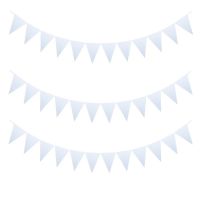 MA1MBB 3 Styles 8M 18Flags Full White Nonwoven Or Fabric Paper Banners Garland Bunting Flags Bridal Wedding Decoration Party Decoratio