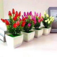 【YF】▦❄♈  1 Pcs Artificial Pine-Cone Shaped Flowerpot Plastic Vivid Bonsai Ornaments for Table Decoration