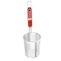 Stainless Steel Mesh Spider Strainer for Pasta Fine Sieve Mesh Strainer with Comfortable Wooden Handle Durable Quick N03 21