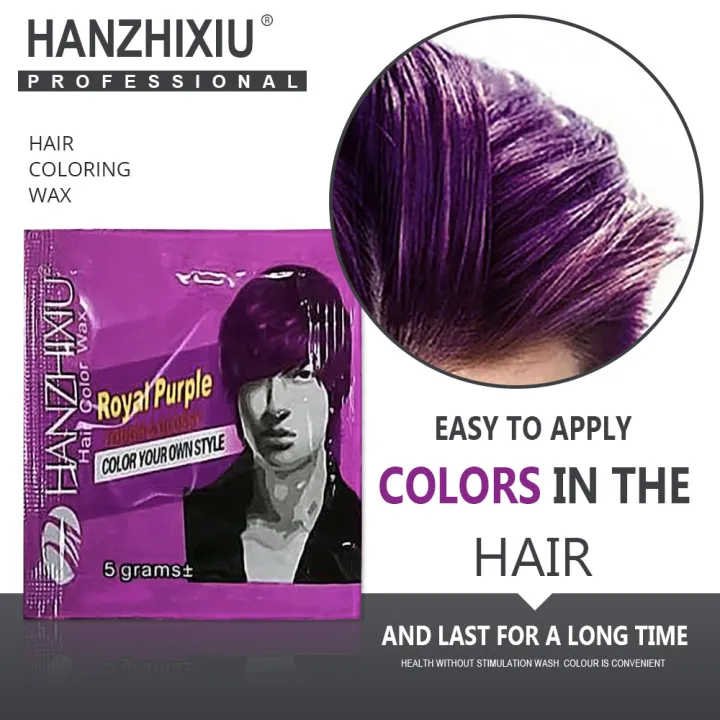 2020 HANZHIXIU One-Time DIY Mud Molding 6 Colors Hair Color Wax Hair Dye  Temporary Disposable Hair Chalk Paste Creme Modeling Easy Wash | Lazada PH