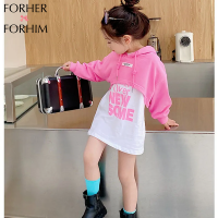 FORHER Forhe เสื้อฮู้ดแขนยาวสำหรับเด็ก,เสื้อผ้าเด็กผู้หญิงฤดูใบไม้ผลิและฤดูใบไม้ร่วง2021เสื้อยืดกระโปรงสไตล์เกาหลี FH2575