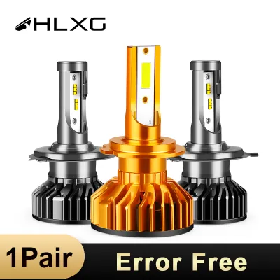 HLXG with ZES COB LED h7 H4 H8 H9 H1 H11 9005 HB3 HB4 9006 LED bulb canbus Auto lamp Headlamp 12000LM 80W 12V LED car headlight