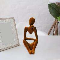 Shamjina Thinker เรซินภาพแอบสแตรครูปปั้นสำหรับตกแต่งพร้อมการตกแต่งที่กะทัดรัด